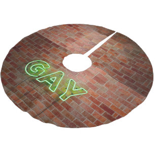 Jupon De Sapin En Polyester Brossé SlipperyJoe enseigne néon gay illuminée lumineuse