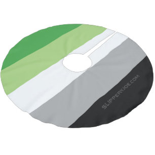 Jupon De Sapin En Polyester Brossé SlipperyJoe's Aromantic Pride Drapeau gay cadeaux