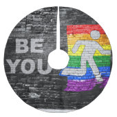 Jupon De Sapin En Polyester Brossé SlipperyJoe's Be You black brick wall walk figu (Devant)