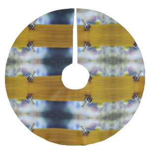 Jupon De Sapin En Polyester Brossé SlipperyJoe's Happy Hanoukka à quatre côtés