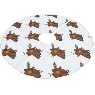 Jupon De Sapin En Polyester Brossé SlipperyJoe's Thanksgiving gobble de manière respo
