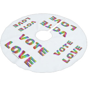 Jupon De Sapin En Polyester Brossé SlipperyJoe's vote amour égalité cadeaux gay pride