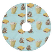 Jupon De Sapin En Polyester Brossé S'mores et Cocoa (Devant)