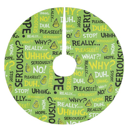 Jupon De Sapin En Polyester Brossé Snarky Grinch | Grinch Snarky Phrase Motif (Devant)