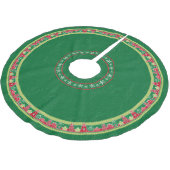 Jupon De Sapin En Polyester Brossé Snowflakes & présente une jupe d'arbre (Angle)