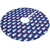 Jupon De Sapin En Polyester Brossé Snowman bleu dans Flurry (Angle)