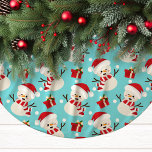 Jupon De Sapin En Polyester Brossé Snowman mignon Vacances d'hiver Motif de Noël<br><div class="desc">Snowman mignon hiver Noël Motif brossé Polyester arbre Jupe</div>