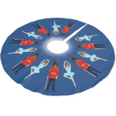 Jupon De Sapin En Polyester Brossé Soldats britanniques et fée dansante sur bleu (Angle)