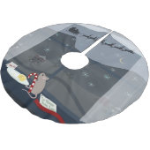 Jupon De Sapin En Polyester Brossé Souris de Noël (Angle)