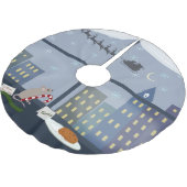 Jupon De Sapin En Polyester Brossé Souris de Noël (Angle)