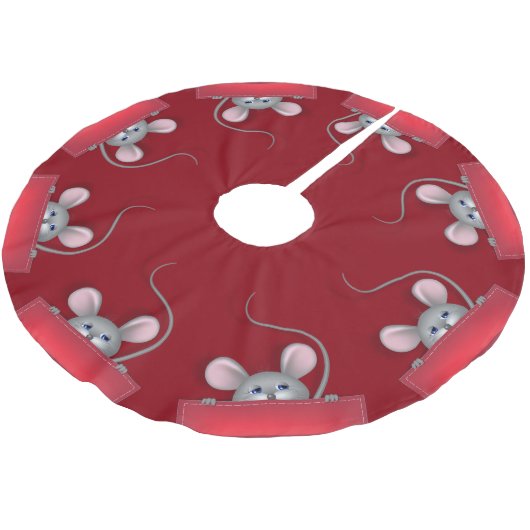 Jupon De Sapin En Polyester Brossé Souris en poche (Angle)