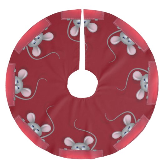 Jupon De Sapin En Polyester Brossé Souris en poche (Devant)