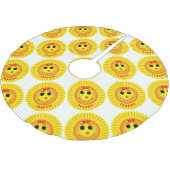 Jupon De Sapin En Polyester Brossé Soyez heureux (Angle)