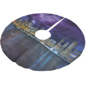 Jupon De Sapin En Polyester Brossé Spacey Chicago Skyline (Angle)