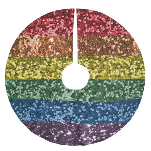 Jupon De Sapin En Polyester Brossé Sparkle Rainbow Parties scintillant Sequin Glam te (Devant)