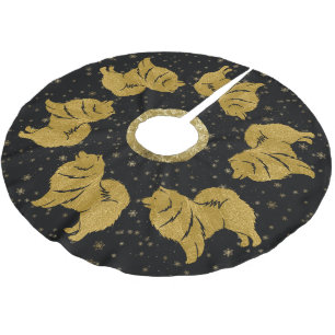 Jupon De Sapin En Polyester Brossé SPARKLY THANG Lapphund finlandais Xmas jupe d'arbr