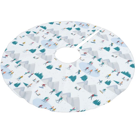 Jupon De Sapin En Polyester Brossé Sports d'hiver Vacances Motif (Angle)