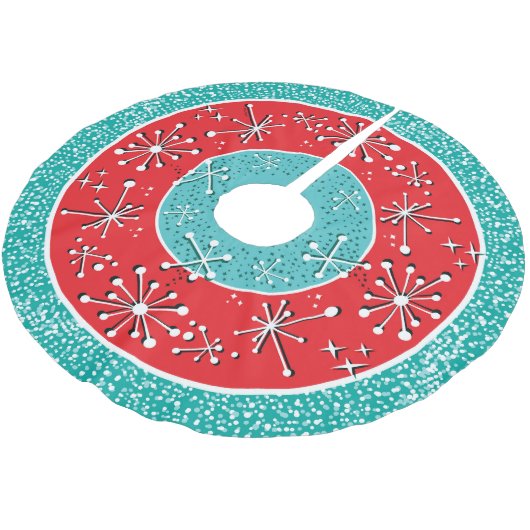 Jupon De Sapin En Polyester Brossé Spoutnik atomique moderne (Angle)