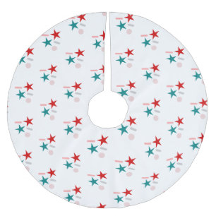 Jupon De Sapin En Polyester Brossé Sprinkles et Stars Quatre Juillet Patriotique