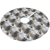 Jupon De Sapin En Polyester Brossé Staffordshire Bull Terrier Laisser neiger Noël (Angle)