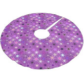 Jupon De Sapin En Polyester Brossé Starburst moderne imprimer, violet violet et orchi (Angle)