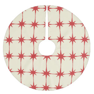 Jupon De Sapin En Polyester Brossé Starbursts Modernes du milieu du siècle rétro Cr