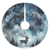Jupon De Sapin En Polyester Brossé Starry Winter Night Deer  (Devant)