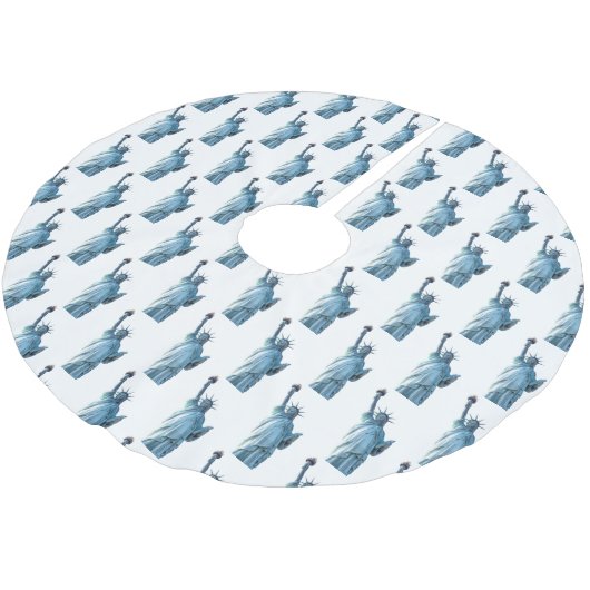 Jupon De Sapin En Polyester Brossé Statue de la liberté (Angle)