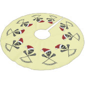 Jupon De Sapin En Polyester Brossé Sticks de crosse Noël (Angle)