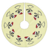 Jupon De Sapin En Polyester Brossé Sticks de crosse Noël (Devant)