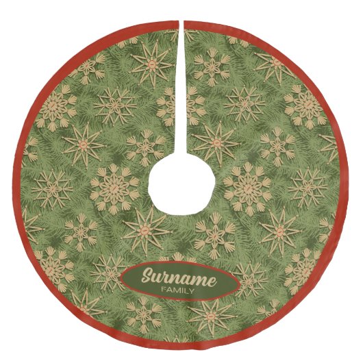 Jupon De Sapin En Polyester Brossé Strohsterne on Pine Tree (Devant)