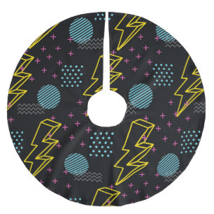 Jupon De Sapin En Polyester Brossé Style années 90 : motif abstrait coloré