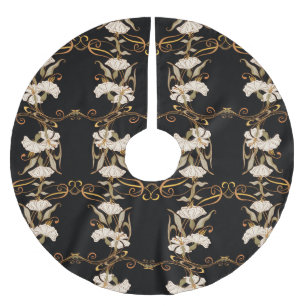 Jupon De Sapin En Polyester Brossé Style Art Nouveau : Vintage or-noir.