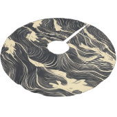 Jupon De Sapin En Polyester Brossé Style côtier Motif vague (Angle)