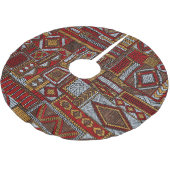 Jupon De Sapin En Polyester Brossé Style Patchwork Impression ethnique brodée (Angle)