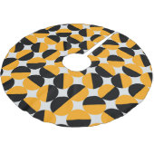 Jupon De Sapin En Polyester Brossé Style seventies, demi-cercles géométriques. (Angle)