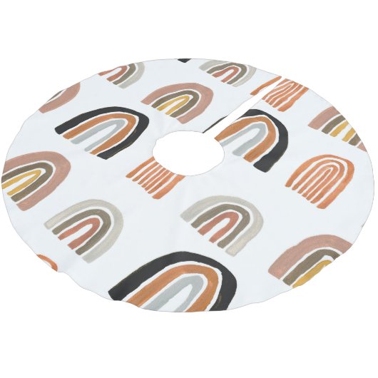 Jupon De Sapin En Polyester Brossé Style simple Pastel Rainbow pour enfants (Angle)