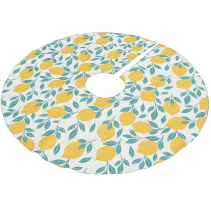 Jupon De Sapin En Polyester Brossé Sucré Branches de citron Motif