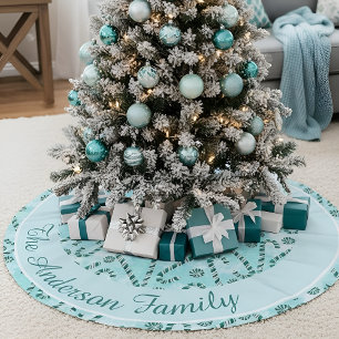 Jupon De Sapin En Polyester Brossé Sucre de canne Pepperment Noël