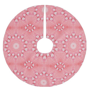 Jupon De Sapin En Polyester Brossé Sucre de canne rouge Kaleidoscope Jupes d'arbre de