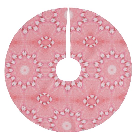 Jupon De Sapin En Polyester Brossé Sucre de canne rouge Kaleidoscope Jupes d'arbre de (Devant)