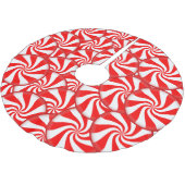 Jupon De Sapin En Polyester Brossé Sucrerie de menthe poivrée (Angle)