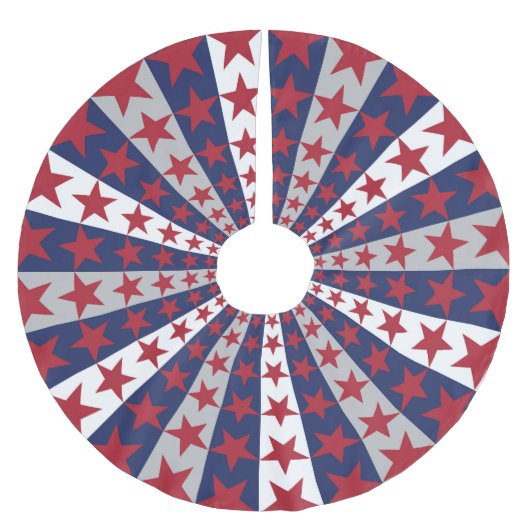 Jupon De Sapin En Polyester Brossé Sunburst patriotique : Drapeau américain (Devant)