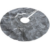 Jupon De Sapin En Polyester Brossé Surface en pierre blanche grise (Angle)