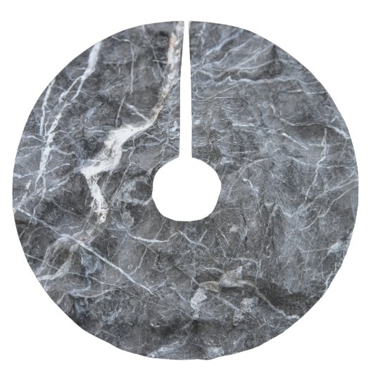 Jupon De Sapin En Polyester Brossé Surface en pierre blanche grise (Devant)