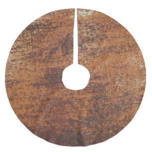 Jupon De Sapin En Polyester Brossé Surface métallique texturée rouillée