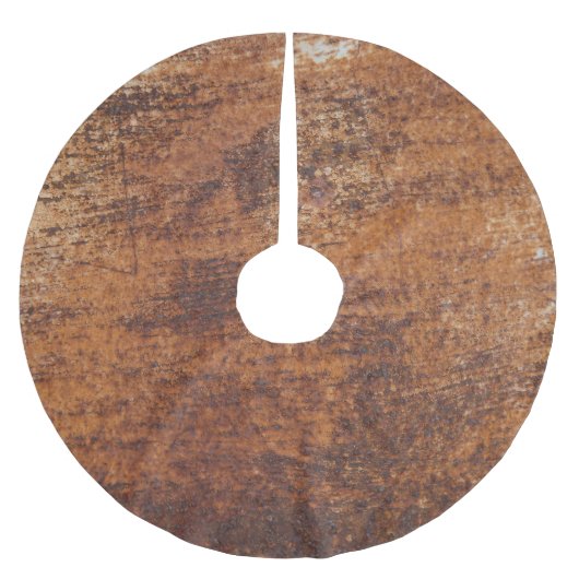 Jupon De Sapin En Polyester Brossé Surface métallique texturée rouillée (Devant)