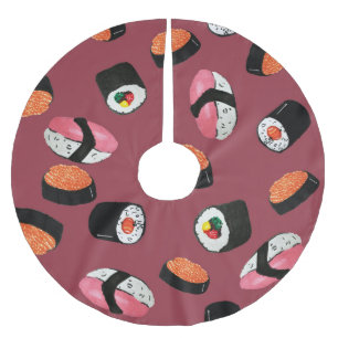Jupon De Sapin En Polyester Brossé Sushi Onigiri Rolls : Illustration transparente