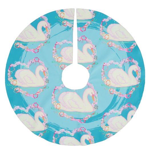Jupon De Sapin En Polyester Brossé Swan 'a Swimming (Devant)