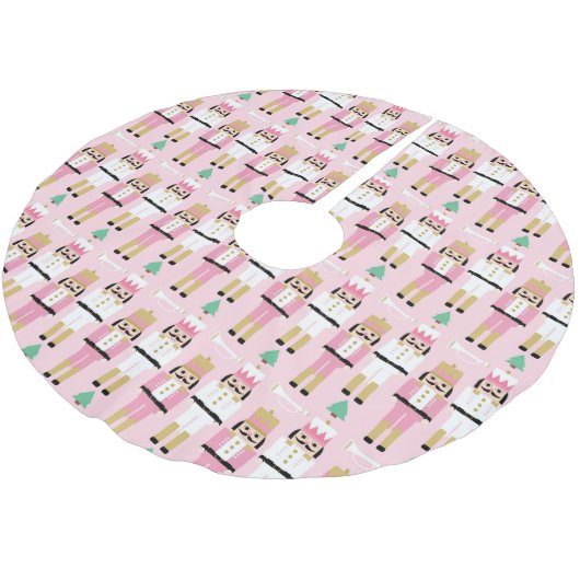 Jupon De Sapin En Polyester Brossé Sweet Pastel Nutcracker Noël (Angle)